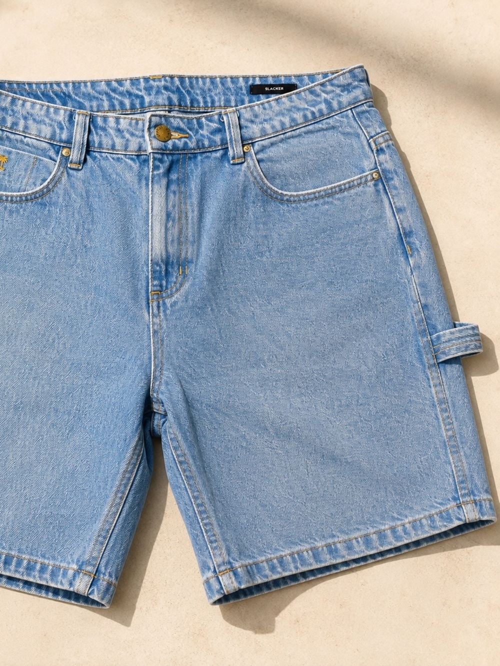 Thrills Slacker Denim Carpenter Shorts Men’s 34 Light Wash Utility
